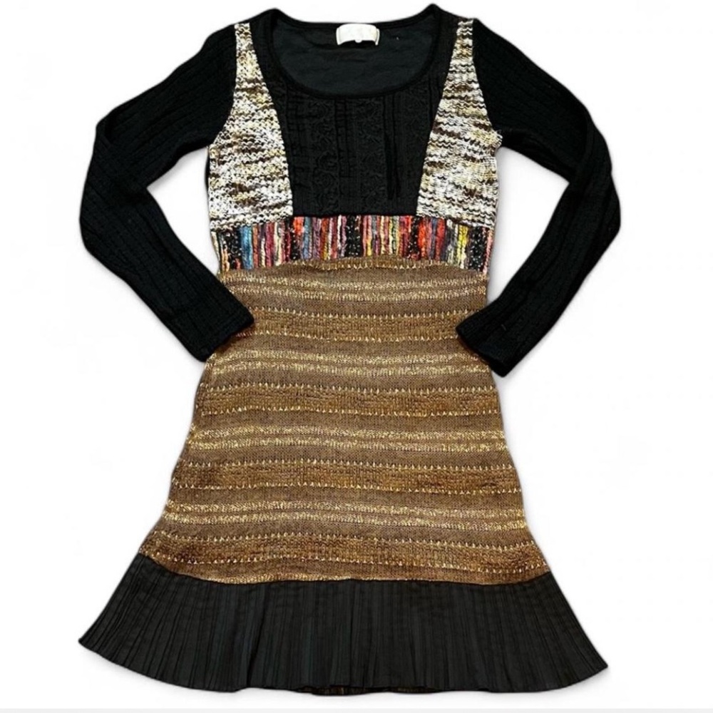 Esha Designer Eclectic Sweater Dress, S